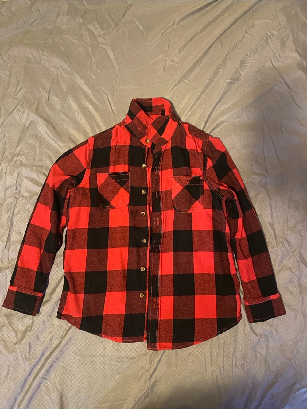 Arizona Jean Company Red and Black Buffalo Plaid Button-Down Shirt